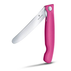 VICTORINOX Gemüsemesser Swiss Classic silber, pink glatt, Klinge: 11,0 cm von Victorinox