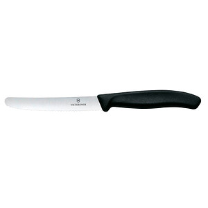 VICTORINOX Gemüsemesser Swiss Classic silber, schwarz glatt von Victorinox