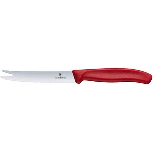 VICTORINOX Wurstmesser Swiss Classic silber, rot, Klinge: 11,0 cm von Victorinox