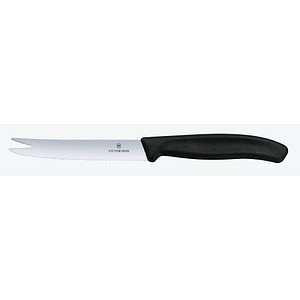 VICTORINOX Wurstmesser Swiss Classic silber, schwarz, Klinge: 11,0 cm von Victorinox