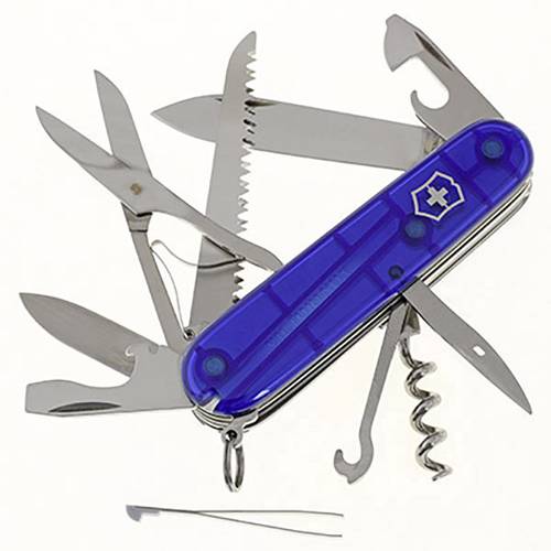 Victorinox Huntsman 1.3713.T2 Schweizer Taschenmesser Anzahl Funktionen 15 Blau (transparent) von Victorinox