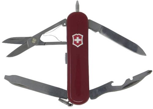 Victorinox Midnite Manager 0.6366 Schweizer Taschenmesser mit LED-Licht Anzahl Funktionen 10 Rot von Victorinox
