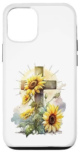 Hülle für iPhone 15 Pro Faith Christian Cross Aquarell Sonnenblume Blumen Hülle für iPhone 15 Pro Faith Christian Cross Aquarell Sonnenblume Blumen von Victory Thru Vision