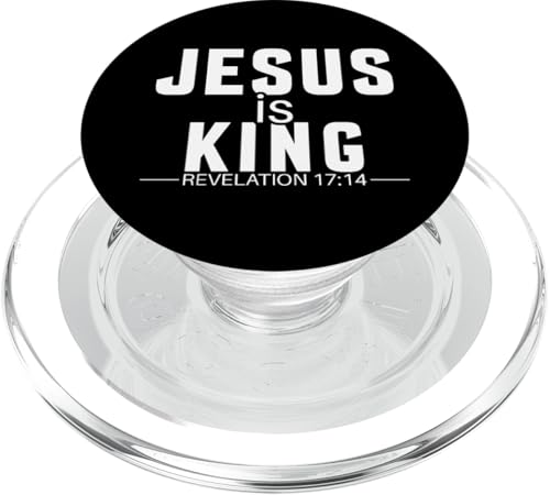 Jesus is King Bibelvers Rev. 17:14 PopSockets PopGrip für MagSafe Jesus is King Bibelvers Rev. 17:14 PopSockets PopGrip für MagSafe von Victory Thru Vision