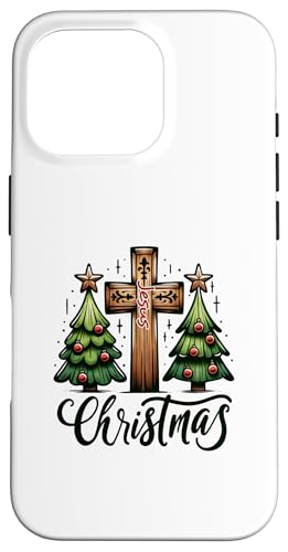 Kreuz-Weihnachts-Pyjama, niedlicher X-Mas-Pyjama, christlicher Glaube Jesus Hülle für iPhone 16 Pro von Victory Thru Vision