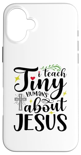 Lustiger Sonntagsschullehrer Ich bringe kleinen Menschen etwas über Jesus bei Hülle für iPhone 16 Plus Lustiger Sonntagsschullehrer Ich bringe kleinen Menschen etwas über Jesus bei Hülle für iPhone 16 Plus von Victory Thru Vision