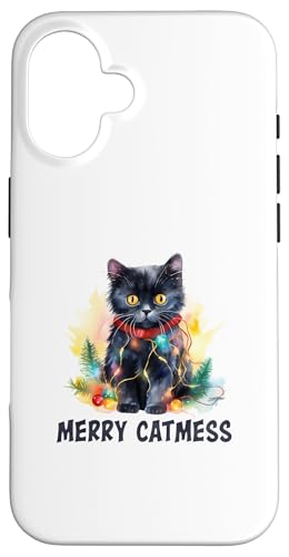 Merry Catmas - Lustige Katze Papa Katze Mama Weihnachten Katze Hülle für iPhone 16 Merry Catmas - Lustige Katze Papa Katze Mama Weihnachten Katze Hülle für iPhone 16 von Victory Thru Vision