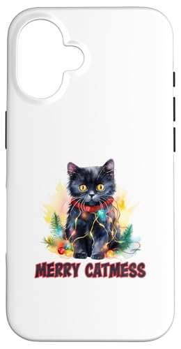 Merry Catmas - Lustige Katze Papa Katze Mama Weihnachten Katze Hülle für iPhone 16 Merry Catmas - Lustige Katze Papa Katze Mama Weihnachten Katze Hülle für iPhone 16 von Victory Thru Vision