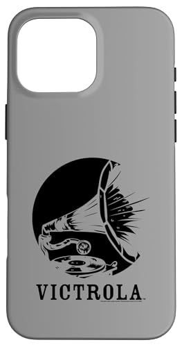 Black Silhouette Vintage Grammophone Schallplatte Vatertag Hülle für iPhone 16 Pro Max von Victrola