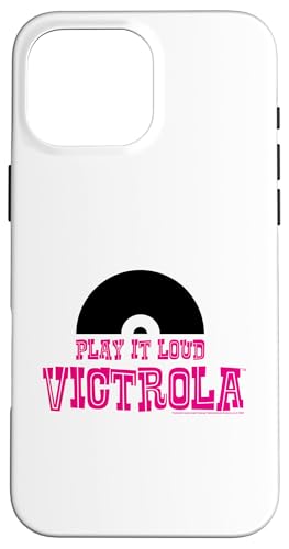 Play It Loud Retro-Plattenfirma, Halb-Vinyl Vatertag Hülle für iPhone 16 Pro Max von Victrola