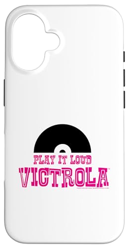 Play It Loud Retro-Plattenfirma, Halb-Vinyl Vatertag Hülle für iPhone 16 von Victrola