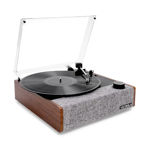 Victrola Eastwood II Plattenspieler Walnuss Finish Plattenspieler mit Lautsprechern, Bluetooth 5.1 und Vinyl Stream Technologie, Vintage Style 3-Gang Vinyl Player, Audio Technica AT-3600LA Cartridge Victrola Eastwood II Plattenspieler Walnuss Finish Plattenspieler mit Lautsprechern, Bluetooth 5.1 und Vinyl Stream Technologie, Vintage Style 3-Gang Vinyl Player, Audio Technica AT-3600LA Cartridge von Victrola