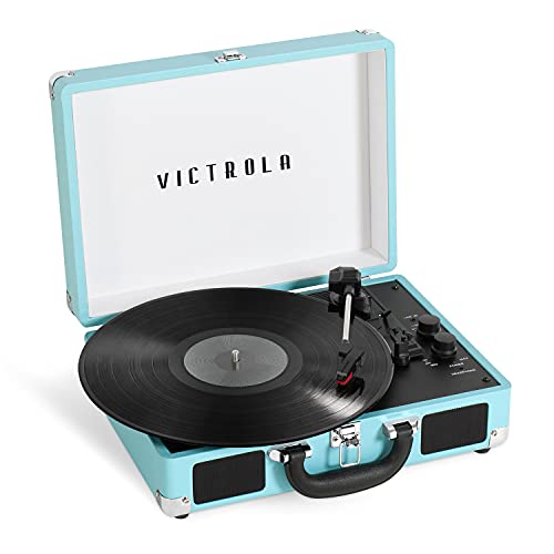 Victrola Journey+ Bluetooth-Kofferplattenspieler mit DREI Abspielgeschwindigkeiten | TÜRKIS | VSC-400SB-TRQ Victrola Journey+ Bluetooth-Kofferplattenspieler mit DREI Abspielgeschwindigkeiten | TÜRKIS | VSC-400SB-TRQ von Victrola