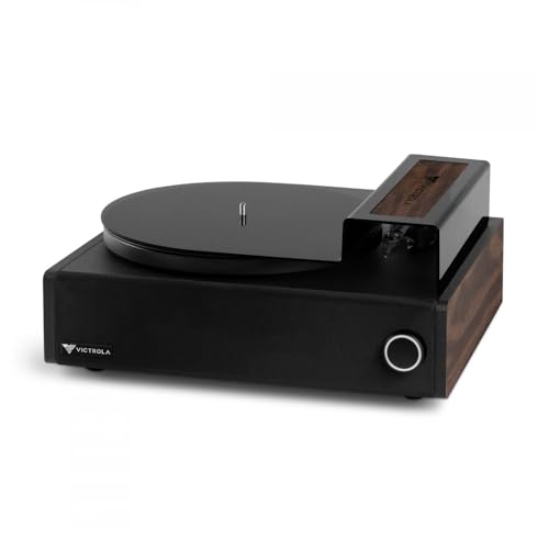 Victrola Premiere V1 Musiksystem - Dualer Bluetooth-Schallplattenspieler, interne Stereo-Lautsprecher, drahtloser Subwoofer mit Vinyl-Stream, VPMS-1 System, Espresso von Victrola
