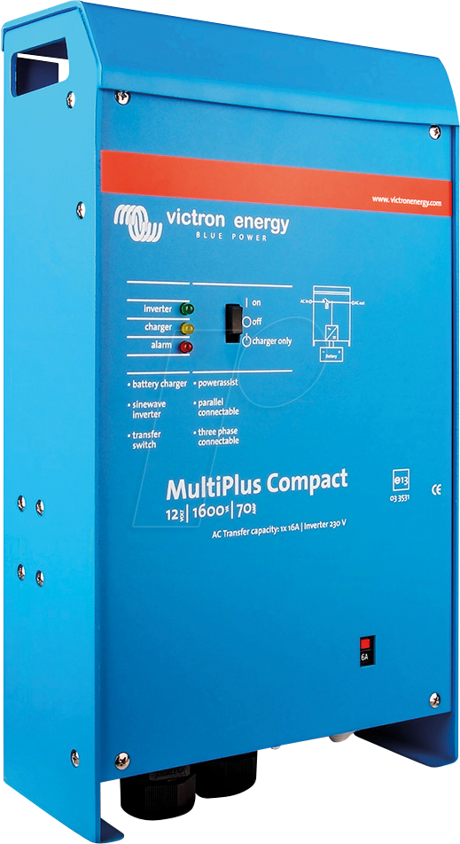 VE CMP121620000 - Wechselrichter MultiPlus C 12/1600/70-16, 12 V, 70 A Ladegerät von Victron Energy