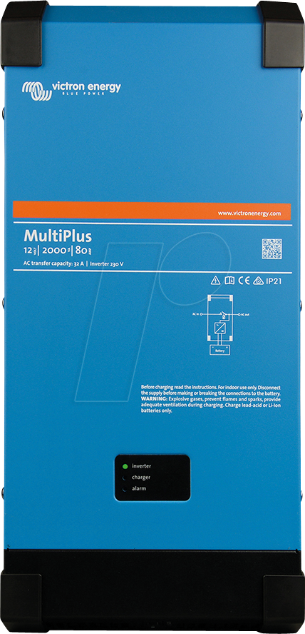 VE PMP122200000 - Wechselrichter MultiPlus 12/2000/80-32, Sinus, VE.Bus, 12 V, 200 von Victron Energy
