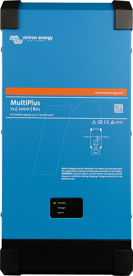VE PMP122200000 - Wechselrichter MultiPlus 12/2000/80-32, Sinus, VE.Bus, 12 V, 200 VE PMP122200000 - Wechselrichter MultiPlus 12/2000/80-32, Sinus, VE.Bus, 12 V, 200 von Victron Energy