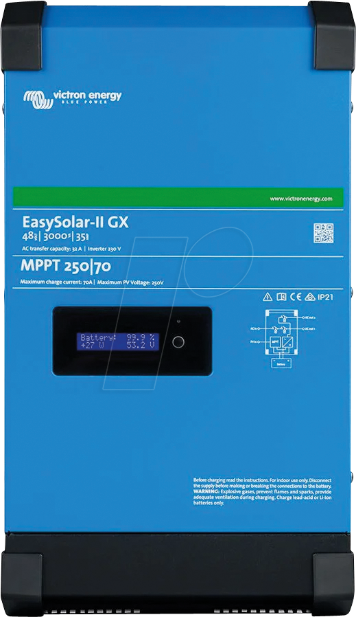 VE PMP482307010 - Victron EasySolar-II 48/3000/35-32 MPPT 250/70 GX, All-In-One Lö von Victron Energy