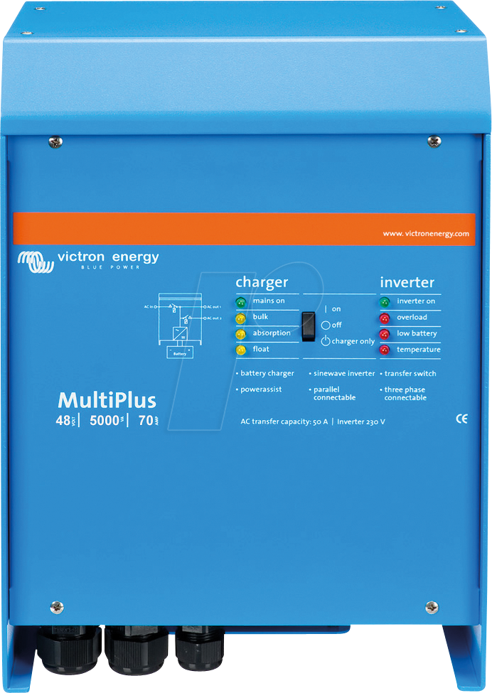 VE PMP485021010 - Wechselrichter MultiPlus 48/5000/70-100, 48 V, 70 A Ladegerät von Victron Energy