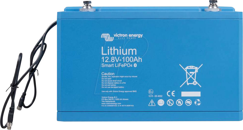VE SMART BAT 100 - Lithium-Akku, LiFePO4, 12,8 V, 100 Ah, BMS von Victron Energy