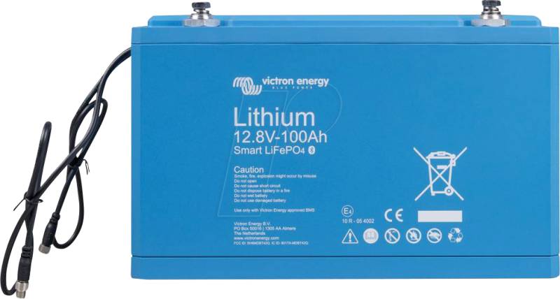 VE SMART BAT 100 - Lithium-Akku, LiFePO4, 12,8 V, 100 Ah, BMS von Victron Energy