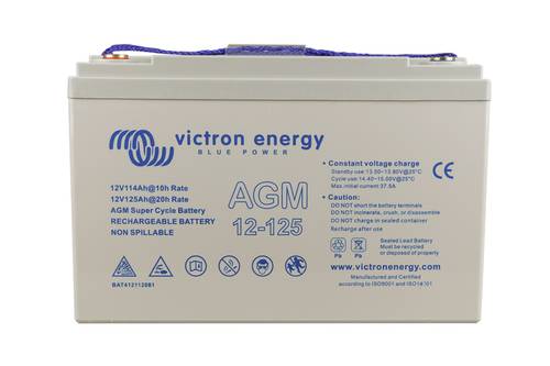 Victron Energy AGM Super Cycle 12V 125Ah BAT412112081 Solarakku 12V 125Ah Blei-Gel (B x H x T) 330 x von Victron Energy