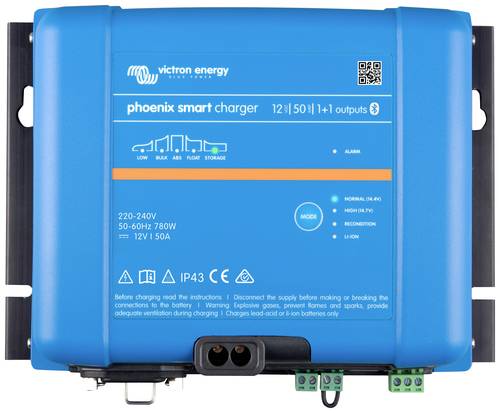 Victron Energy Bleiakku-Ladegerät Phoenix Smart IP43 Charger 12/50 (1+1) 120-240V Ladestrom (max.) von Victron Energy