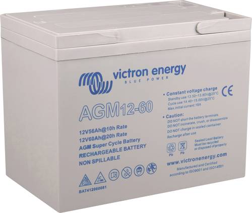 Victron Energy Blue Power BAT412550104 Solarakku 12V 60Ah Blei-Gel (B x H x T) 229 x 227 x 138mm M8- von Victron Energy