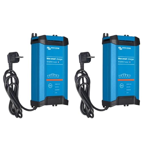 Victron Energy Blue Smart IP22 12-Volt 20 Ampere 230V, Einzelausgang Batterieladegerät CEE7/7, Bluetooth (Packung mit 2) von Victron Energy
