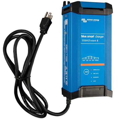 Victron Energy Blue Smart IP22 - Cargador de batería de 3 salidas NEMA 5-15, Bluetooth von Victron Energy