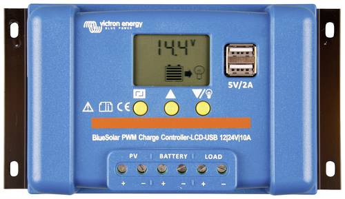 Victron Energy Blue-Solar PWM-LCD&USB Laderegler PWM 12 V, 24V 10A von Victron Energy
