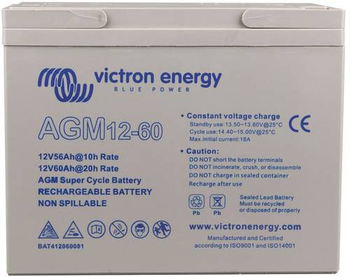 Victron Energy Deep Cycle BAT212200084 Bleiakku 12V 22Ah Blei-Vlies (AGM) (B x H x T) 181 x 167 x 77 von Victron Energy