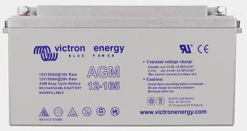 Victron Energy Deep Cycle BAT412151084 Bleiakku 12V 165Ah Blei-Vlies (AGM) (B x H x T) 172 x 485 x 2 von Victron Energy