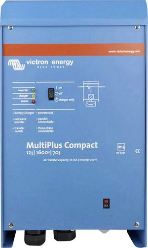 Victron Energy Netzwechselrichter MultiPlus C 12/1600/70-16 1600W 12 V/DC - 230 V/AC integrierter La von Victron Energy