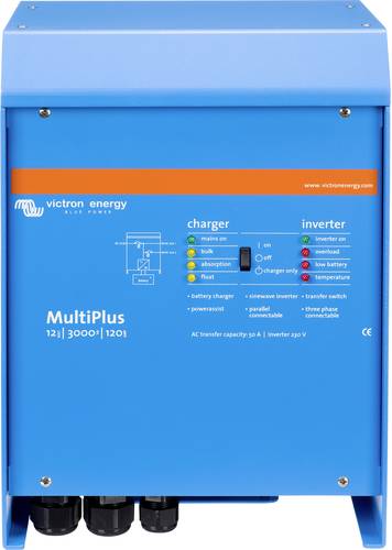 Victron Energy Netzwechselrichter MultiPlus C 12/3000/120-50 3000W 12 V/DC - 230 V/AC integrierter L von Victron Energy