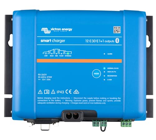 Victron Energy Smart IP43 12-Volt 30 Amp 230V (1+1) Output Batterie Ladegerät, Bluetooth von Victron Energy