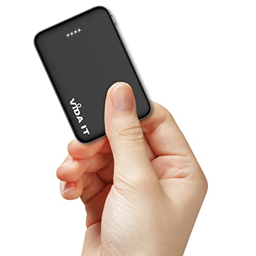 Vida IT Mini Powerbank für Heizweste Beheizbare Weste Jacke 5V 2A Akku 5000mAh Kleine USB Ladegerät für Samsung Galaxy A51 A71 Google Pixel 6 Xiaomi Handy, Leicht Kompakt Akkupack für Reisen von Vida IT