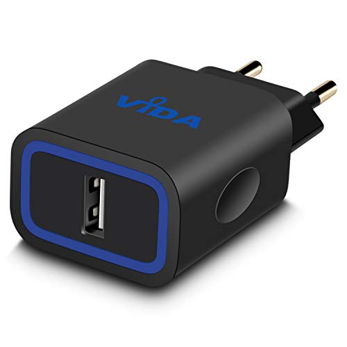 Vida IT USB Ladegerät Stecker Netzteil Für iPhone 12 X 5 6S Samsung Galaxy S21 FE 5G A14 A70 Nokia Android Handy Smartphone Kopfhörer Kompaktes 2,4A 5V Ladeadapter mit 3-in-1 Ladekabel USB-C Typ-C von Vida IT