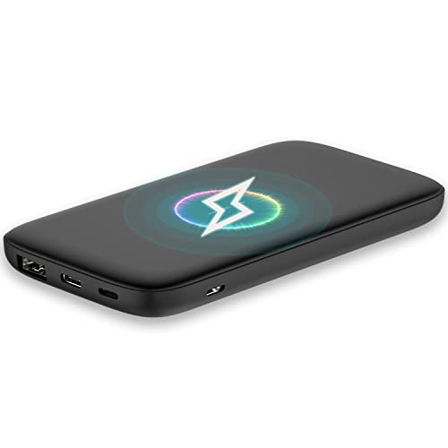 Vida IT vTap Wireless Power Bank Tragbares Ladegerät für Samsung Galaxy S10 S10+ S10e S9 S9+ S8 S7 Edge Android Handy Slim Battery Pack mit Ladepad, USB-C Typ-C Ausgang Schnellladung 2.1A 5V Vida IT vTap Wireless Power Bank Tragbares Ladegerät für Samsung Galaxy S10 S10+ S10e S9 S9+ S8 S7 Edge Android Handy Slim Battery Pack mit Ladepad, USB-C Typ-C Ausgang Schnellladung 2.1A 5V von Vida IT