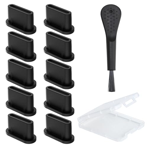 USB C Staubschutzkappen, 10 Stück Silikonabdeckung Typ C, Staubschutzkappen, USB 3.1 Typ C Anschluss für die meisten Handys und Tablets Typ C, kompatibel mit iPhone 15 von Vidacharmy