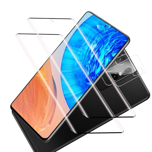 VideoSecu 2+2 Stück für Panzerglas für Samsung Galaxy S21 Ultra, 2 Stück Schutzfolie & 2 Stück Kameraschutzfolie, 9H Fingerabdruck Schutzglas Displayschutzfolie, HD Klar, Blasenfrei Panzer Glas Folie von VideoSecu