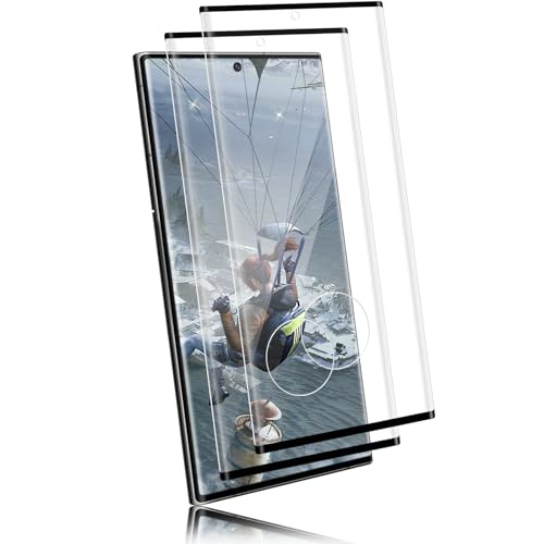 VideoSecu 2 Stück für Panzerglas für Samsung Galaxy S22 Ultra 5G Schutzfolie, Fingerabdruck-ID Panzer Schutz Glas Displayschutz für Samsung S22 Ultra Schutzglas, Folie für S22 Ultra Displayfolie von VideoSecu