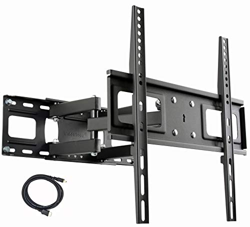 VideoSecu MW340B2 TV-Wandhalterung für die meisten 81,3-165 cm (32-65 Zoll) LED-, LCD-, OLED- und Plasma-Flachbildfernseher, mit voll beweglichem Neigungswinkel, schwenkbar, Doppelarme, 35,6 cm von VideoSecu