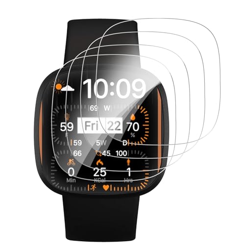 VideoSecu 4 Stück für Panzerglas für Fitbit Versa 2 Schutzfolie, Flexible Selbstheilende TPU Folie, Blasenfreie, Kratzfest, Anti-Fingerabdruck, Anti-Schmutz, Ultradünnes 0.2mm, Perfekte Passform VideoSecu 4 Stück für Panzerglas für Fitbit Versa 2 Schutzfolie, Flexible Selbstheilende TPU Folie, Blasenfreie, Kratzfest, Anti-Fingerabdruck, Anti-Schmutz, Ultradünnes 0.2mm, Perfekte Passform von VideoSecu