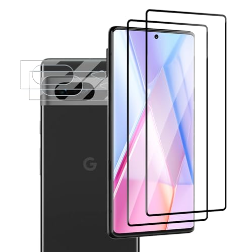VideoSecu 2+2 Stück für Panzerglas für Google Pixel 7 Kamera Schutzfolie, 9H Härte HD Blasenfreie Gehärtetes Glas Displayschutzfolie - 100% Touchgenauigkeit, Kratzfest, Vollständige Abdeckung VideoSecu 2+2 Stück für Panzerglas für Google Pixel 7 Kamera Schutzfolie, 9H Härte HD Blasenfreie Gehärtetes Glas Displayschutzfolie - 100% Touchgenauigkeit, Kratzfest, Vollständige Abdeckung von VideoSecu