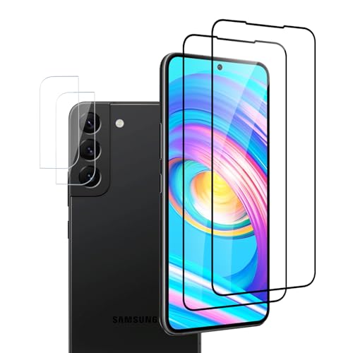 VideoSecu 2+2 Stück für Panzerglas für Samsung Galaxy S22 Kamera Schutzfolie, 9H Härte HD Blasenfreie Gehärtetes Glas Displayschutzfolie - 100% Touchgenauigkeit, Kratzfest, Vollständige Abdeckung VideoSecu 2+2 Stück für Panzerglas für Samsung Galaxy S22 Kamera Schutzfolie, 9H Härte HD Blasenfreie Gehärtetes Glas Displayschutzfolie - 100% Touchgenauigkeit, Kratzfest, Vollständige Abdeckung von VideoSecu