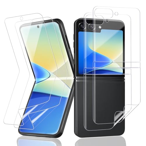 VideoSecu 2+2 Stück für Panzerglas für Samsung Galaxy Z Flip 5 Schutzfolie, Flexible Selbstheilende TPU Folie, Ultra-HD, Blasenfreie, Kratzfest, Anti-Fingerabdruck, Ultradünnes 0.2mm, Anti-Schmutz VideoSecu 2+2 Stück für Panzerglas für Samsung Galaxy Z Flip 5 Schutzfolie, Flexible Selbstheilende TPU Folie, Ultra-HD, Blasenfreie, Kratzfest, Anti-Fingerabdruck, Ultradünnes 0.2mm, Anti-Schmutz von VideoSecu