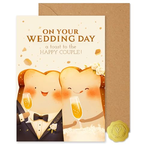 Vielucks 2 x Hochzeitstagskarte - Toast - ON YOUR WEDDING DAY a toast to the HAPPY COUPLE, Liebes-Grußkarte, Karte Hochzeit,Liebesbrief für Freund Freundin,Hochzeitstag,Hochzeitsgeschenk Vielucks 2 x Hochzeitstagskarte - Toast - ON YOUR WEDDING DAY a toast to the HAPPY COUPLE, Liebes-Grußkarte, Karte Hochzeit,Liebesbrief für Freund Freundin,Hochzeitstag,Hochzeitsgeschenk von Vielucks