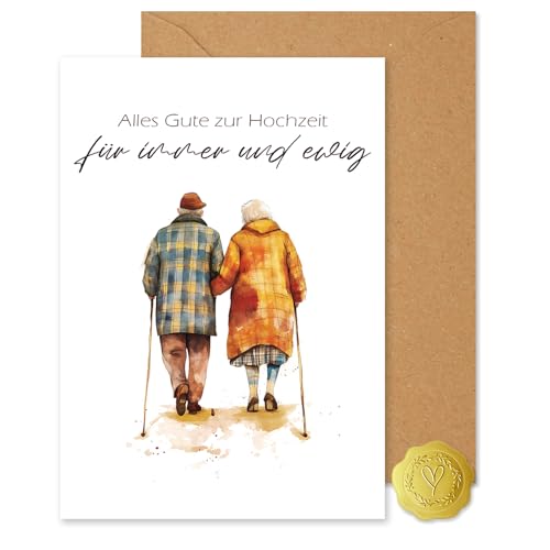 Vielucks 2 x Hochzeitstagskarte -Begleitung- Alles gute zur hochzeit für immer und ewig,Liebes-Grußkarte,Karte Hochzeit,Wedding,Liebesbrief für Freund Freundin,Hochzeitstag, Hochzeitsgeschenk(Ehepaar) von Vielucks