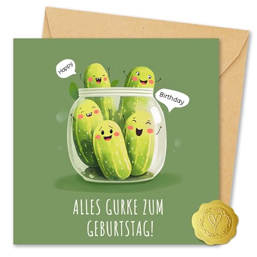 Vielucks Lustige Geburtstagskarte mit Umschlag,Witzige geschenke für freund frauen mann,funny gifts,birthday card,geburtstagskarten (Gurken) von Vielucks